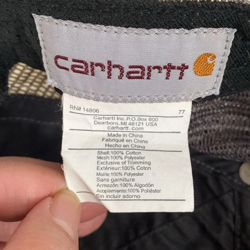 Carhartt Gray Sun Faded Hat Logo Patch Adjustable Curved Brim Unisex Street